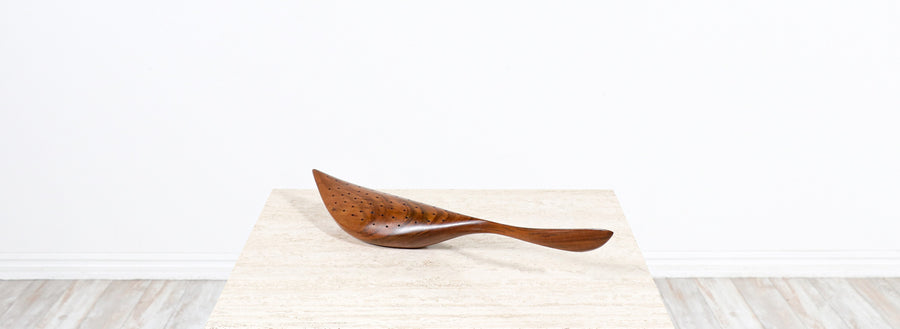 Emil Milan Teak Bissilon Bird Sculpture