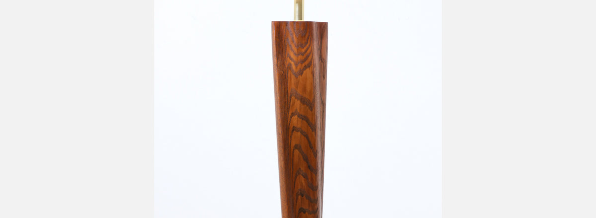 Californian Modern Sculpted Walnut Floor Lamp