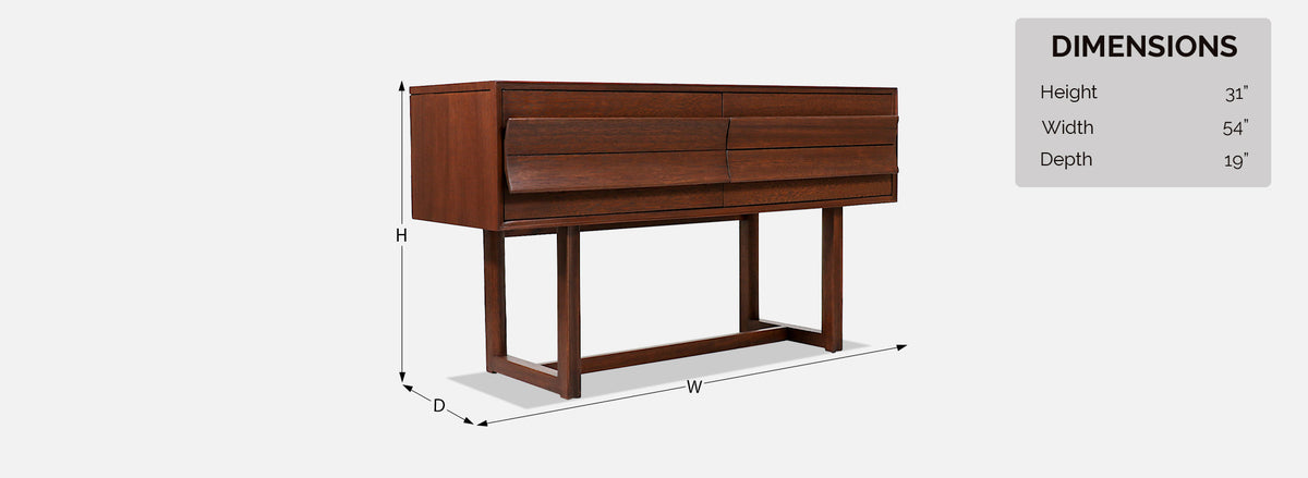 Paul Laszlo Sculpted Console Table for Brown Saltman