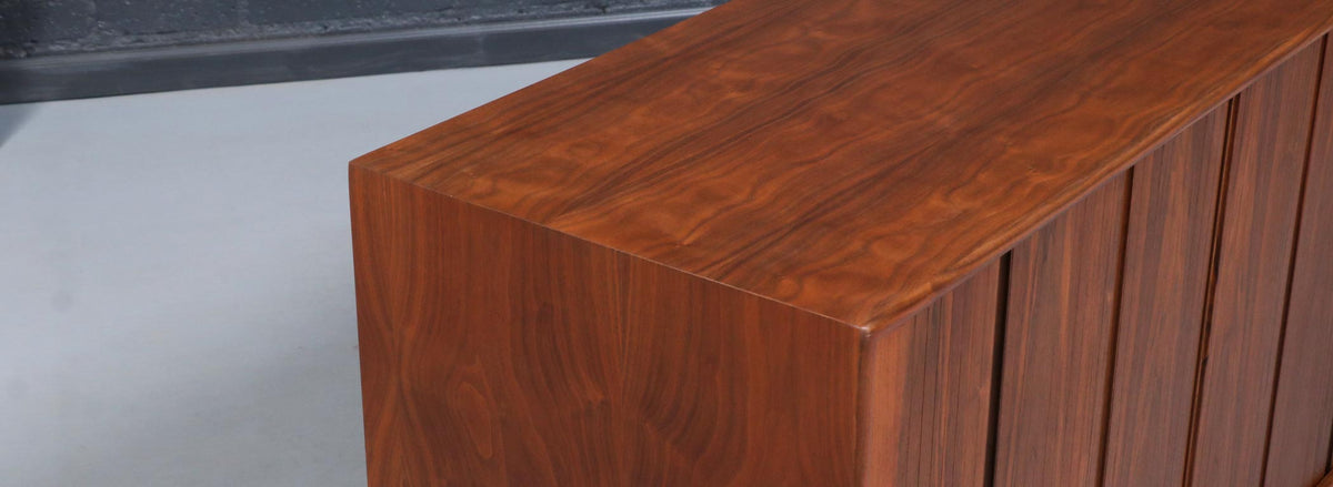 California Modern Tambour-Door Credenza by Barzilay