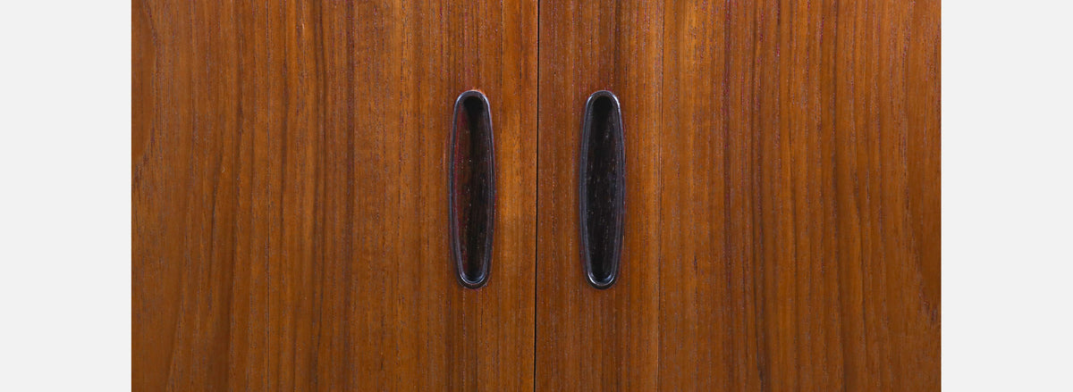 Danish Modern Teak Tambour-Door Cabinet