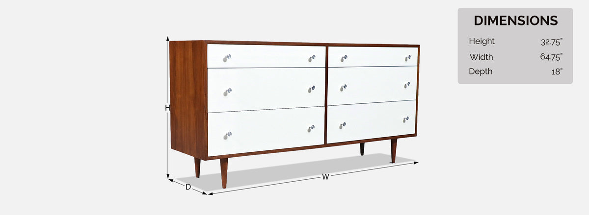 Milo Baughman Modernist Lacquered & Walnut Dresser for Glenn of California