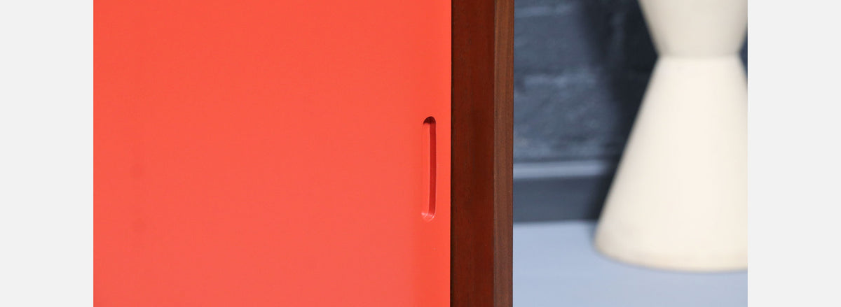 Custom Made Multi-Color Lacquered Credenza by Danish Modern LA