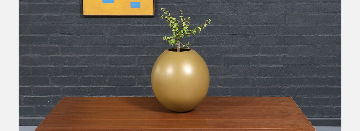 Marilyn Kay Austin Olive Green Sphere Planter for Architectural Pottery