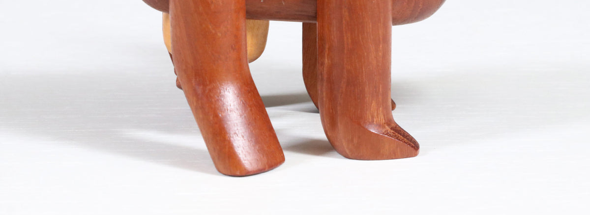 Danish Modern Teak Cow Figurine Sculpture by Sveistrup