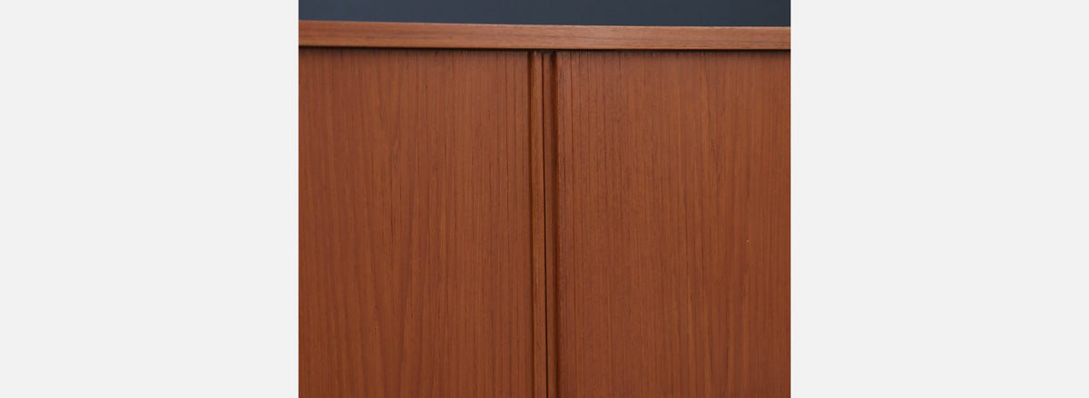 Carlo Jensen Teak Tambour-Door Credenza for Hundevad