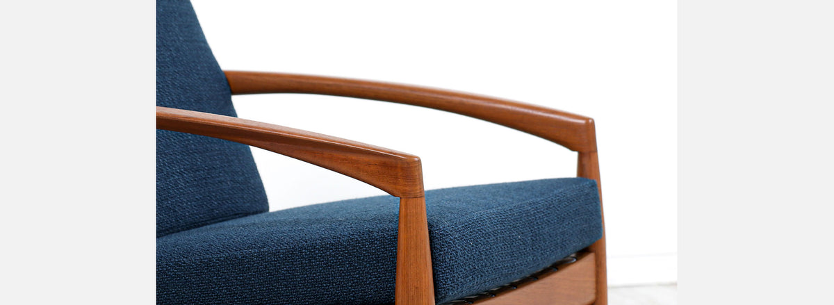Kai Kristiansen "Paper Knife" Sculpted Teak Lounge Chair for Magnus Olesen