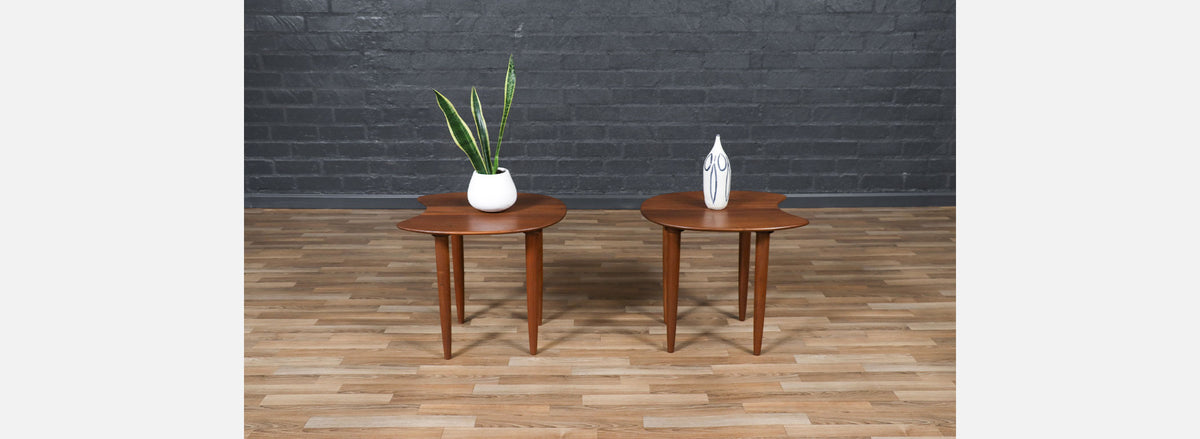 California Modern Sculpted Floating-Top Side Tables by Ace-Hi