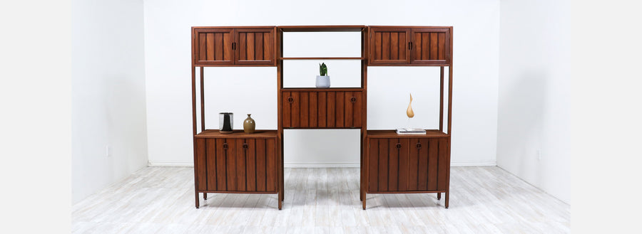 Mid-Century Free-Standing Bookshelf Unit by Stanley Furniture
