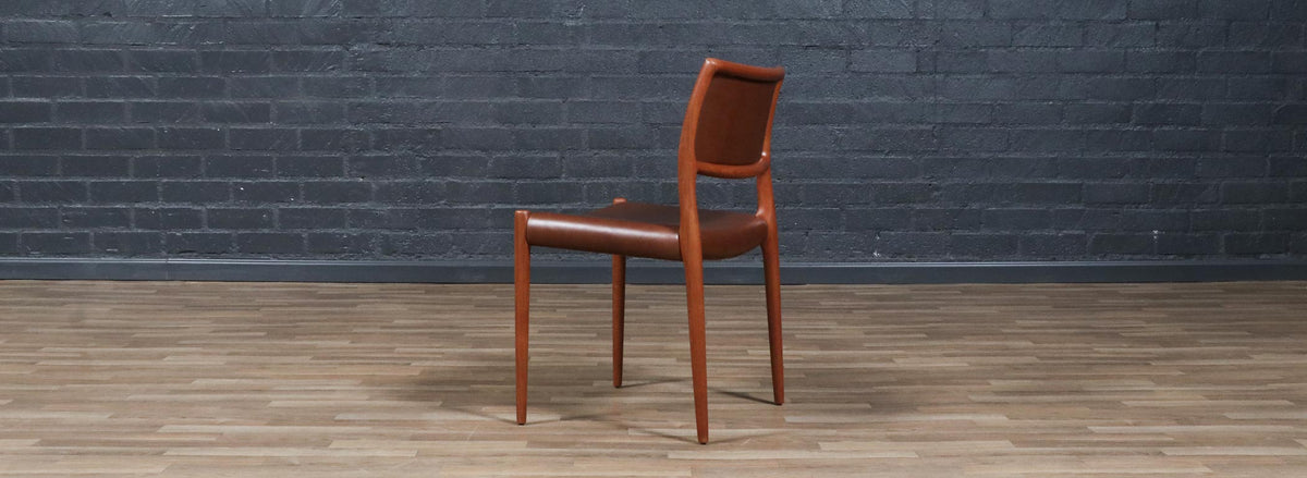 Niels Moller Model-80 Teak & Cognac Leather Chair