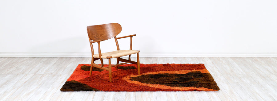 Mid-Century Scandinavian Modern Wool Modern Rug