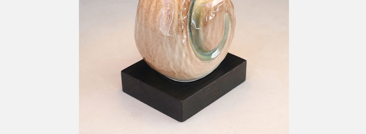 Yasha Heifetz Ceramic Nautilus Shell Table Lamps