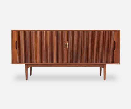 Kipp Stewart & Stewart McDougall `Declaration` Walnut Tambour-Door Credenza for Drexel 2