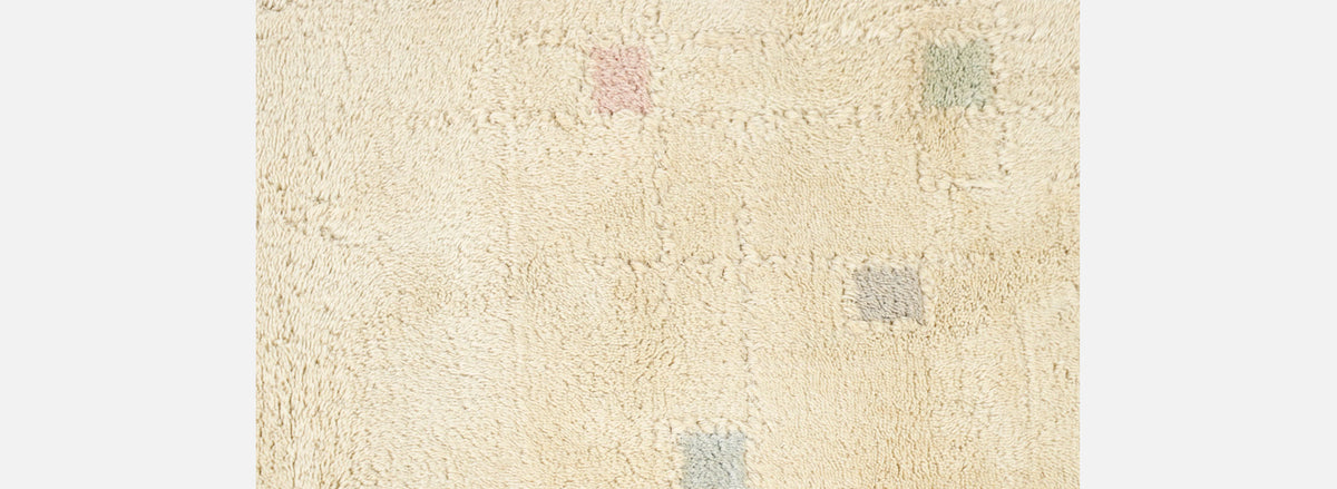 Danish Modern Hand-Knotted Tan Wool Rug by Rya