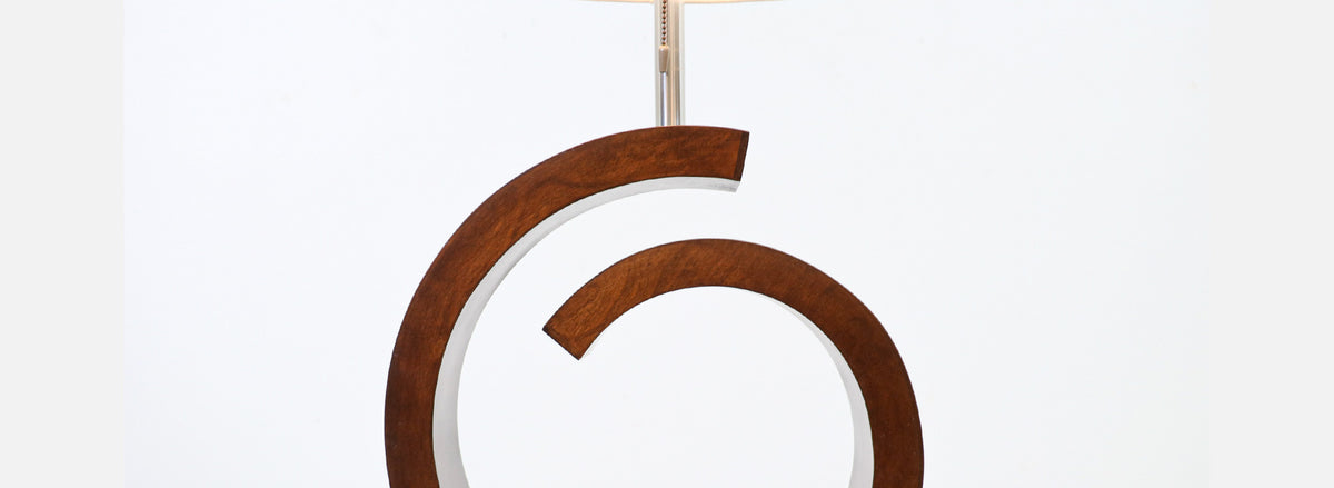 California Modern Sculpted Swirl Table Lamp by Modeline of CA