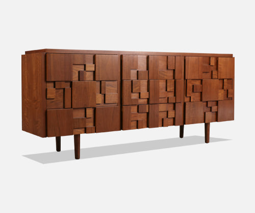 Mid-Century Modern "Staccato" Brutalist Dresser by Lane 