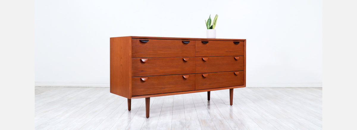 Danish Modern 6-Drawer Teak Dresser