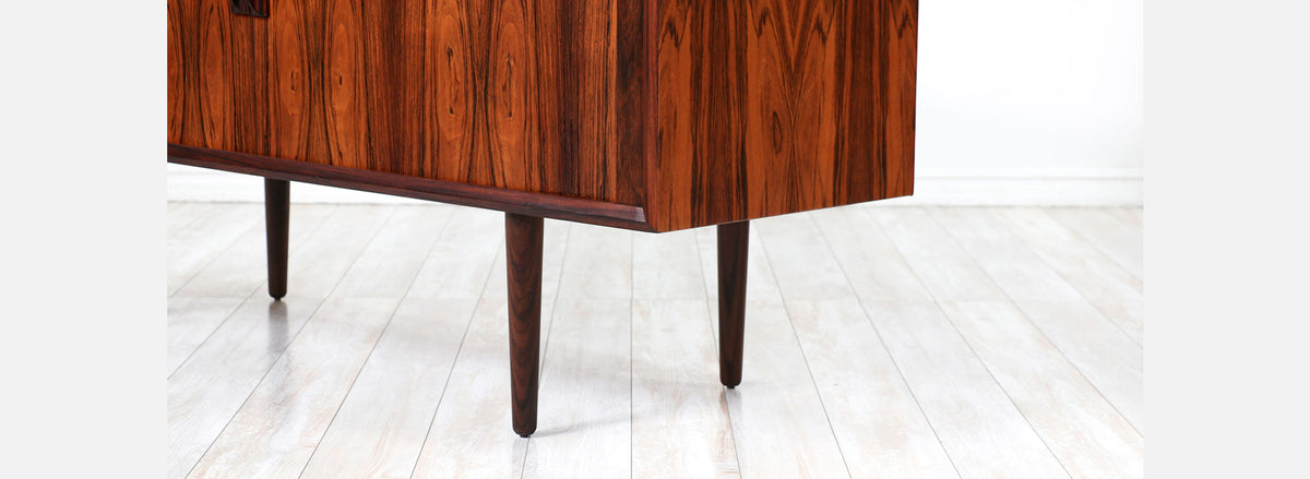 Svend A. Larsen Tambour-Door Rosewood Credenza for Faarup Møbelfabrik 