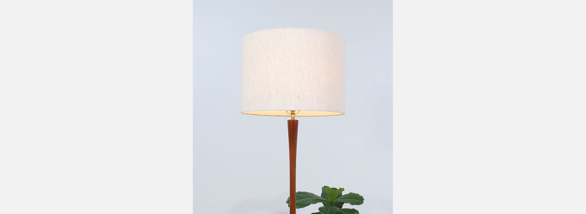 Scandinavian Modern Teak Tulip Style Floor Lamp