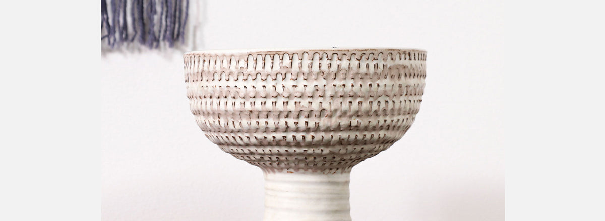 Doyle Lane Glazed Ceramic Footed Bowl