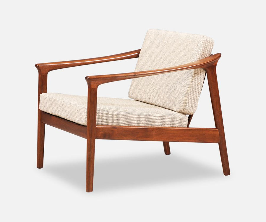 Folke Ohlsson Model 1073-C Walnut Lounge Chair for Dux