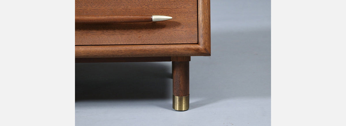 Californian Modern Night Stands w/ Bookcase by John Keal for Brown Saltman