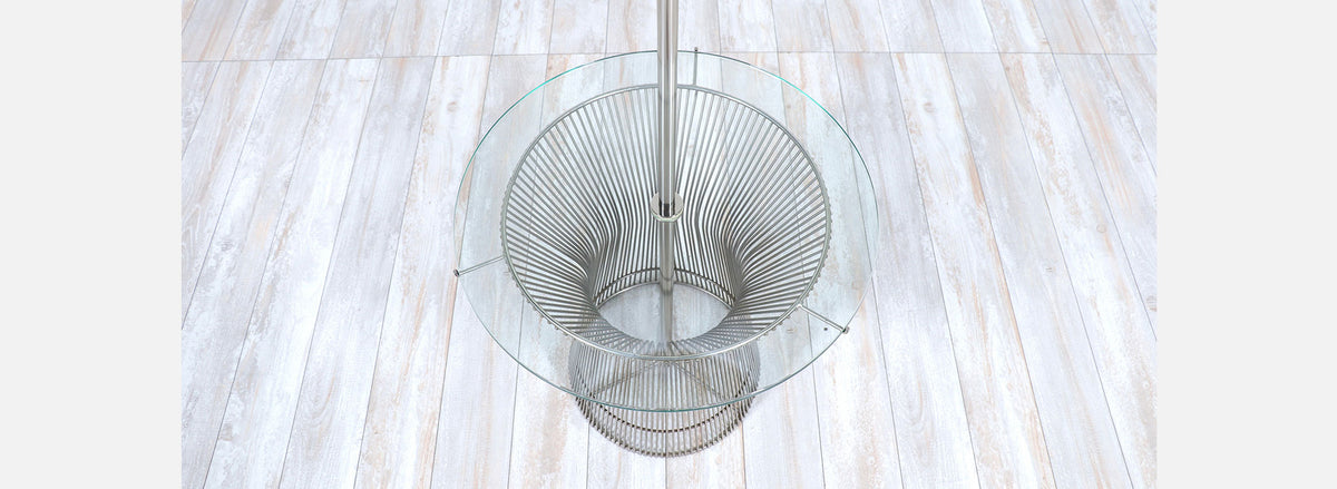 Mid-Century Modern Metal Rod & Glass Floor Lamp by Laurel Lamp Co.
