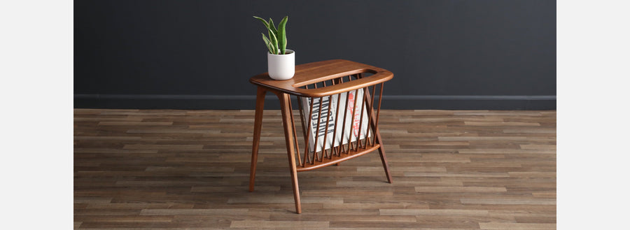 Arthur Umanoff Spindle Side Table w/ Magazine Shelf