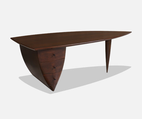 Mid-Century Modern Asymmetrical Executive Desk after Wendell Castle 