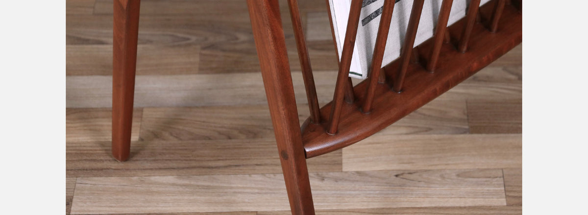 Arthur Umanoff Spindle End Table w/ Magazine Shelf