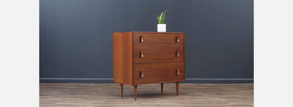 Stanley Young Walnut 3-Drawer Chest for Glenn of California