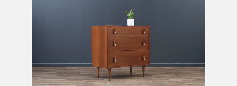 Stanley Young Walnut 3-Drawer Chest for Glenn of California