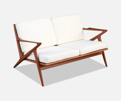 Poul Jensen Teak Love Seat Sofa for Selig