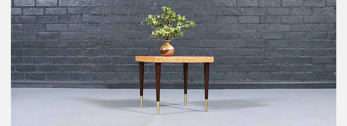 Paul Frankl Cork Side Table for Johnson Furniture