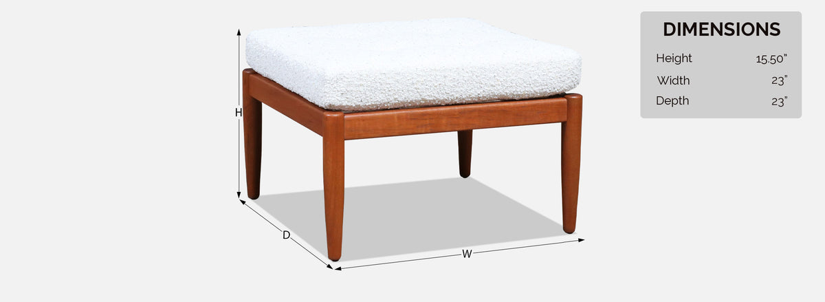 Swedish Modern Teak Stool by Folke Ohlsson for Dux