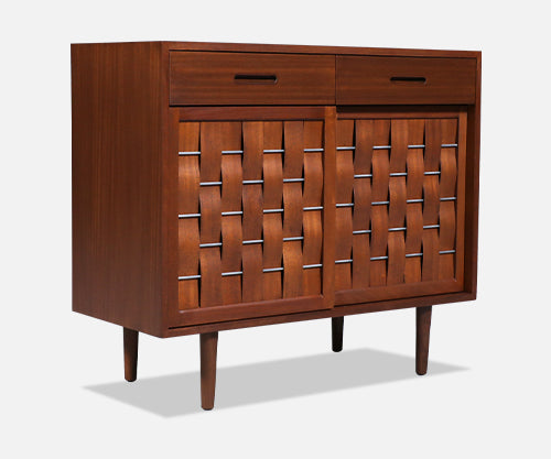 Edward J. Wormley Woven Front Cabinet for Dunbar