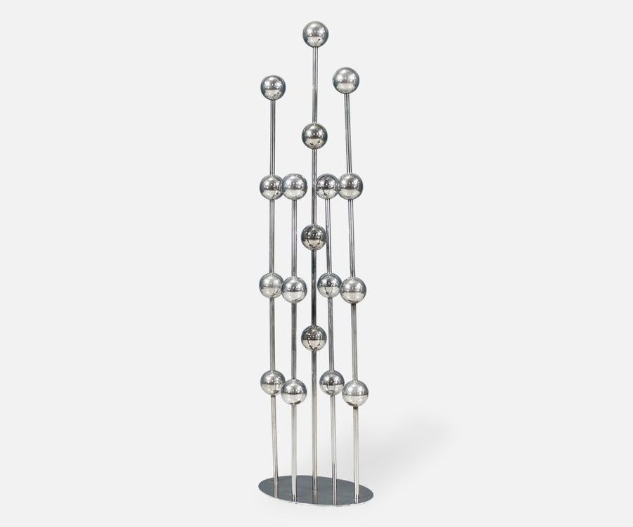 Mid-Century Modern Free-Standing Chrome Sculpture