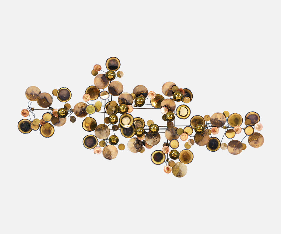 Large Curtis Jere “Raindrop” Brass Wall Sculpture for Artisan House 2