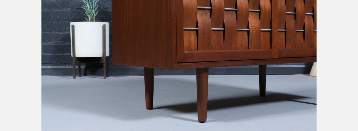 Edward J. Wormley Woven Front Cabinet for Dunbar