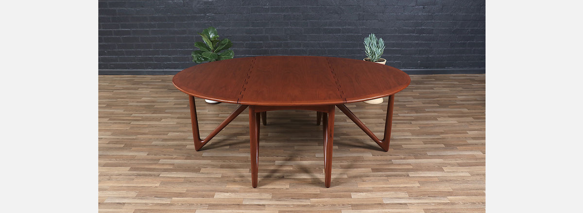 Niels Koefoed Gateleg Teak Dining Table for Koefoeds Hornslet