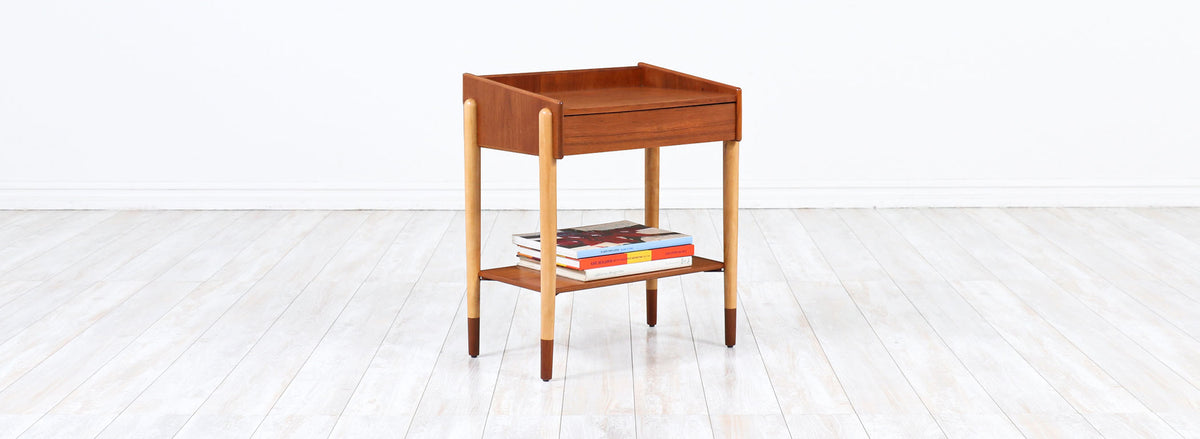 Børge Mogensen Teak & Oak Night Stand for Søborg Møbler