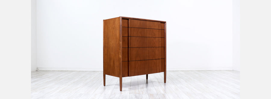 Barney Flagg Walnut Chest of Drawer Dresser for Drexel