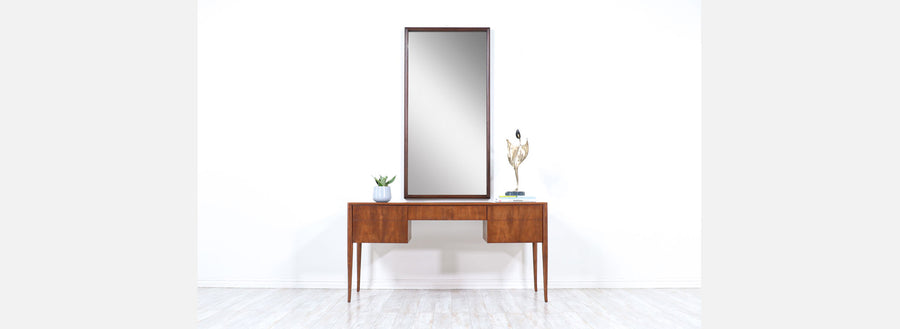 John Keal Sculpted Wall-Hanging Mirror for Brown Saltman