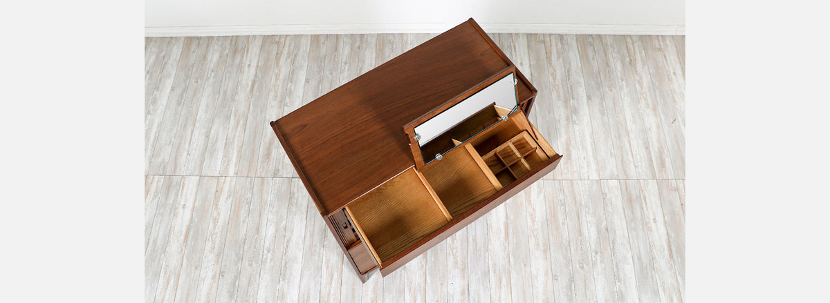 Richard Thompson Walnut Tambour-Door Chest for Glenn of California