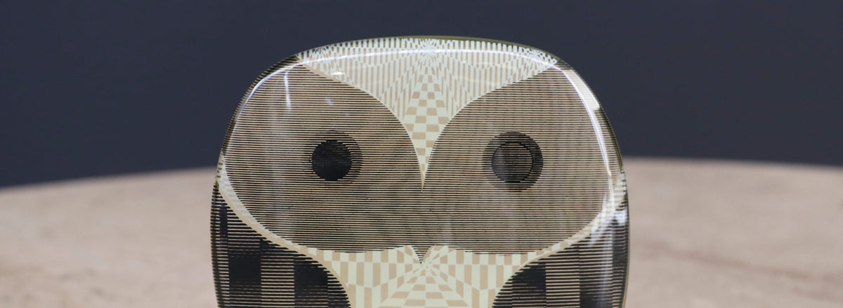 Abraham Palatnik Lucite Optic Art Owl Sculpture