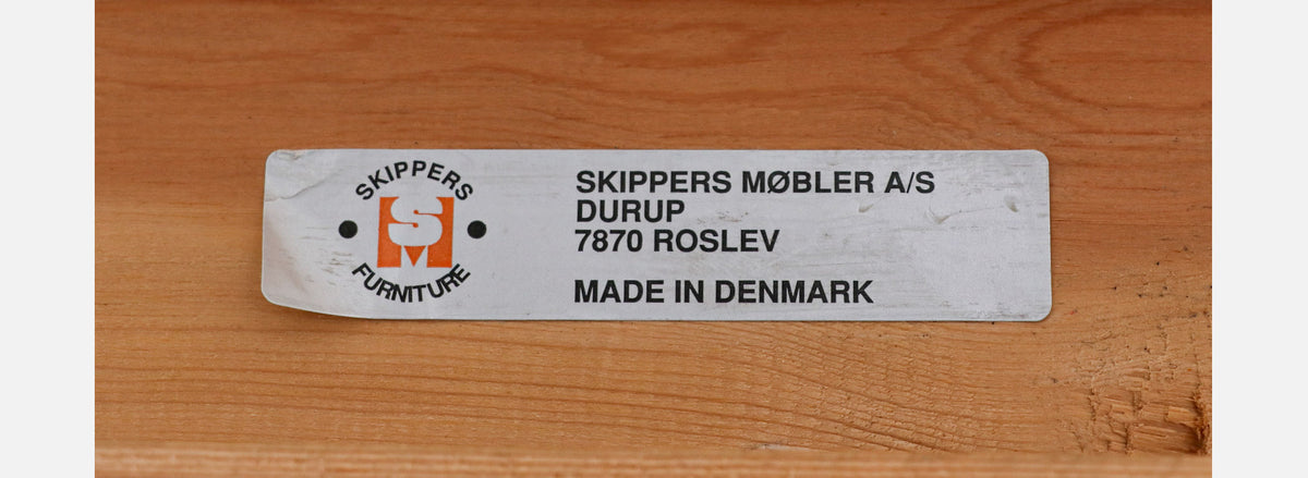 Danish Modern Black Leather 3-Seater Sofa by Svend Skipper