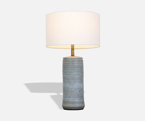 California Modern A-Series Blue Ceramic Table Lamp by Bob Kinzie
