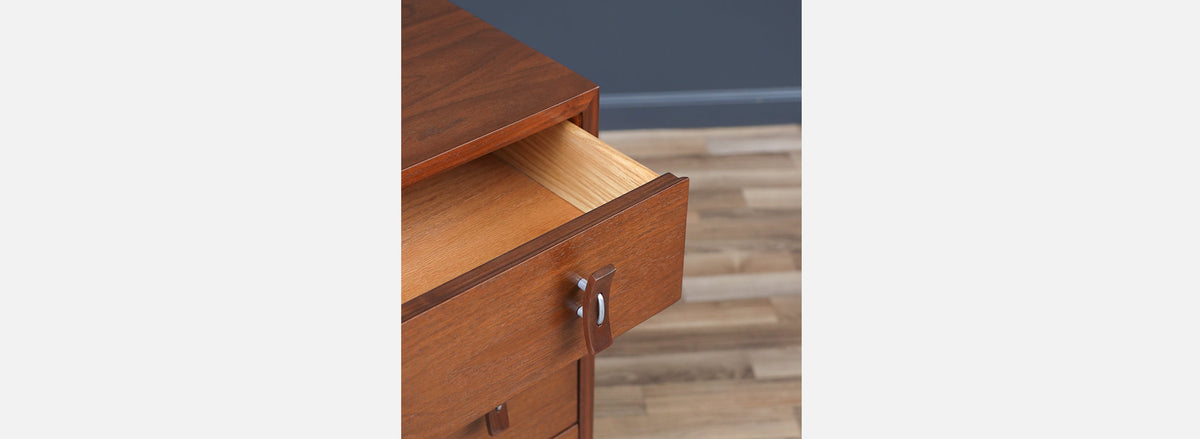 Stanley Young Walnut 3-Drawer Chest for Glenn of California