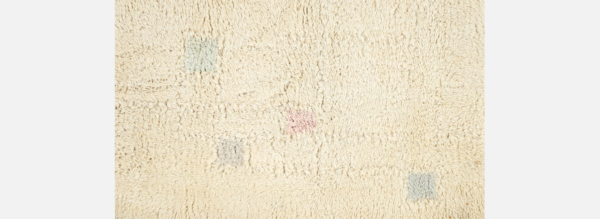 Danish Modern Hand-Knotted Tan Wool Rug by Rya