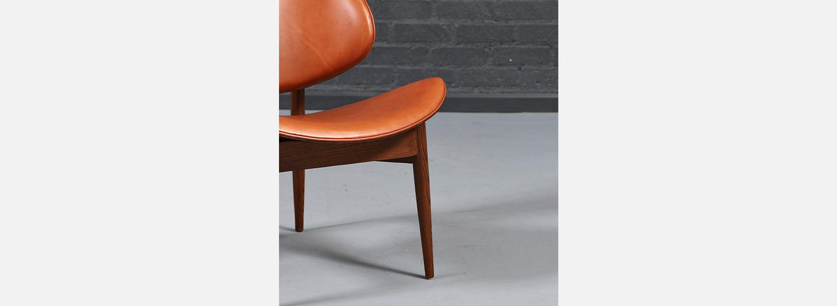 Mid Century "Clam Shell" Leather Chairs by Seymour J. Wiener for Kodawood
